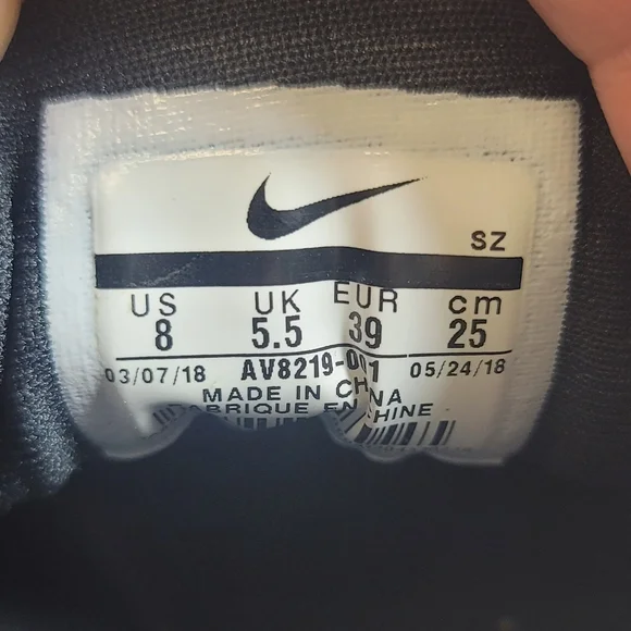 Nike Air Max 1 SE Tartan Women's Sneakers Size 8 Black Plaid Shoes Rare Used - Picture 11 of 11